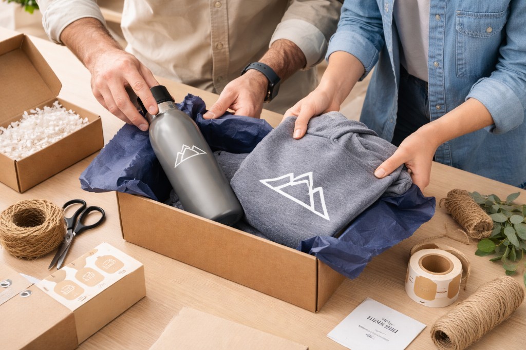 Confezionamento e preparazione prodotti personalizzati per la spedizione